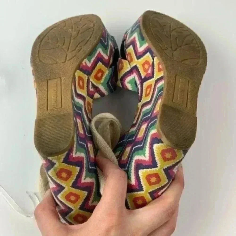 Unionbay platform wedges size 8 powder-u 90s